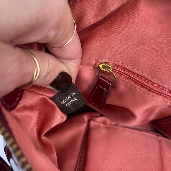 Coach Madison Patent Leather Sophia Satchel in Crimson - Picture 10 of 10